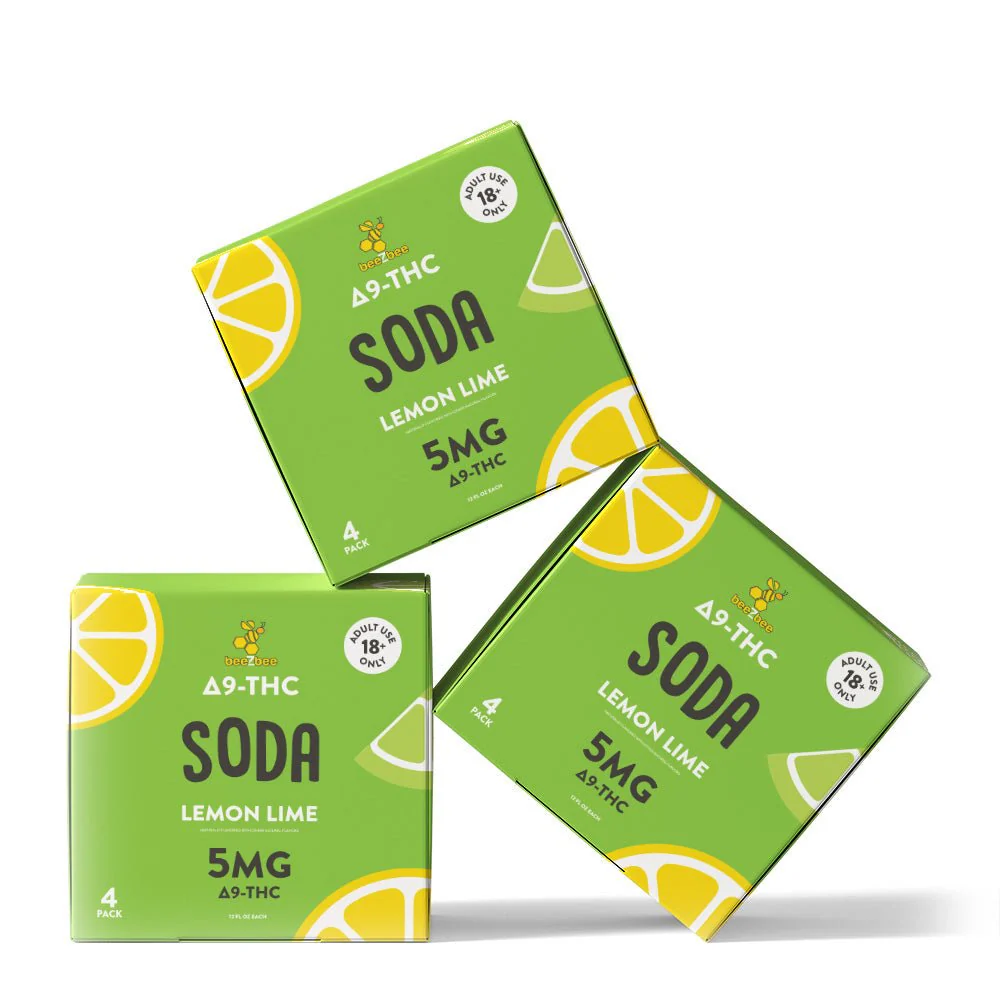 Delta-9 THC Soda - Lemon Lime, 4 pack - Image 3