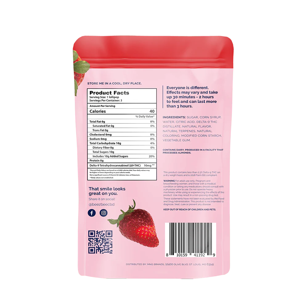 BZB 10mg THC Terpene Lollipops 3 pack - Image 4