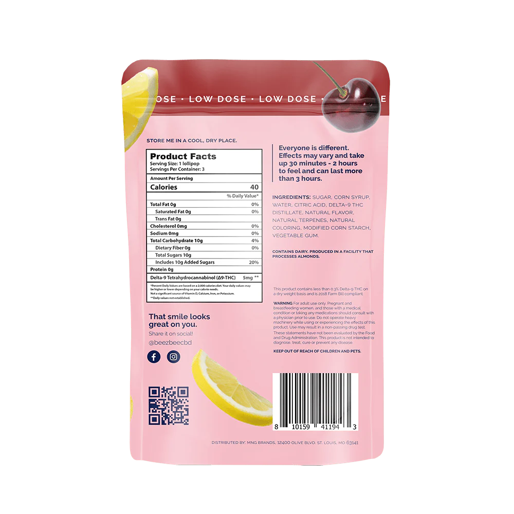 BZB 5mg THC Terpene Lollipops 3 pack - Image 4